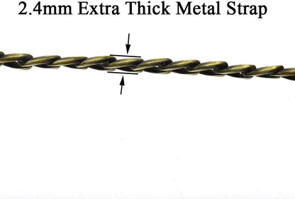 Bronze Purse Chain Strap - 39.4 Inches, Comfortable Flat Design, 0.4 Inches Wide, 2.4mm Extra Thick Metal, Ideal for Shoulder and Crossbody Handbags, 1 Pack