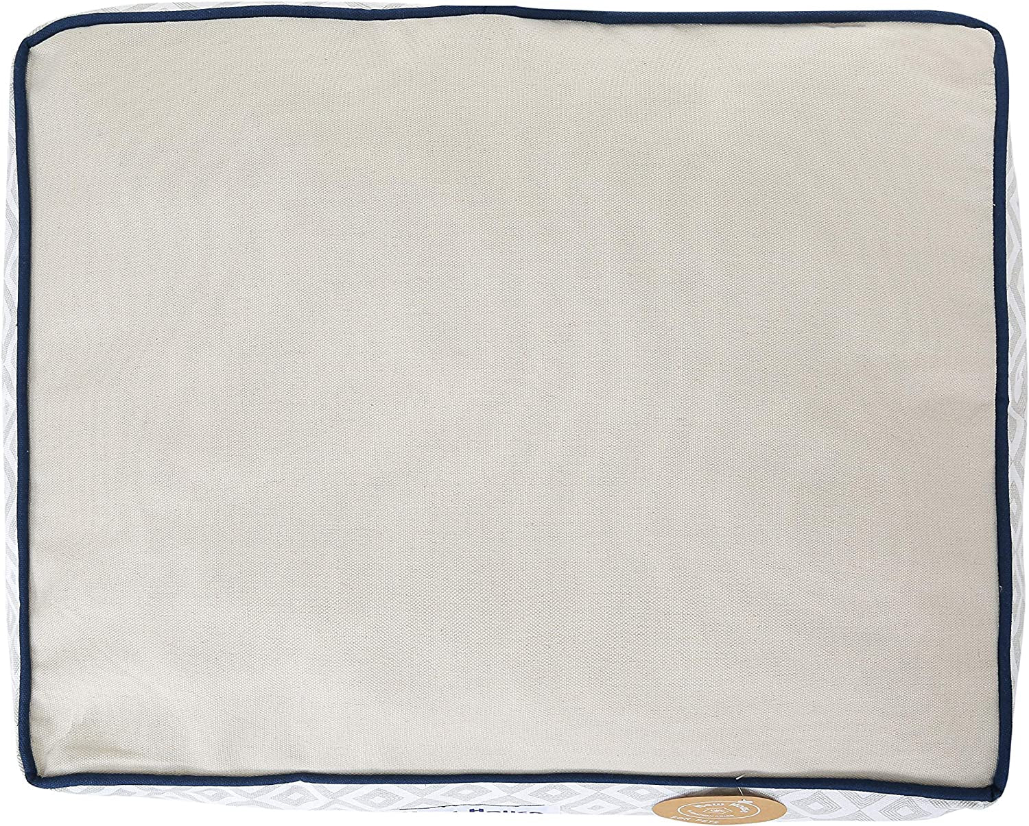Now House for Pets Grey Diamond Small Dog Bed - Machine Washable Cotton/Poly Blend, 17" x 22" x 5