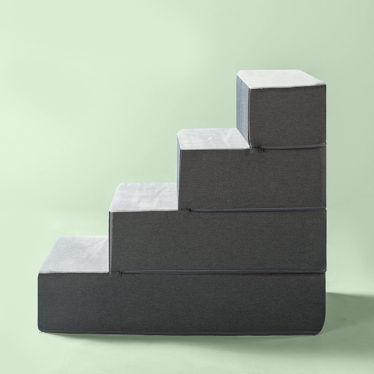 X-Large Grey 4-Step Easy Pet Stairs, Ramp, and Ladder