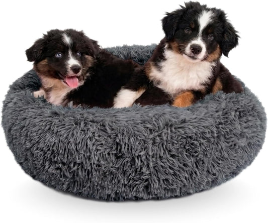 Large Orthopedic Dog Bed for Anxiety Relief and Joint Support, Washable Pet Furniture, Suitable for Dogs up to 45 lbs, Dark Grey